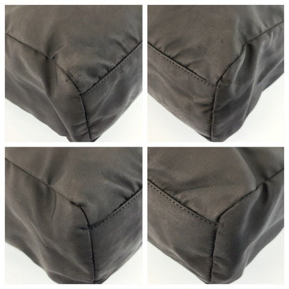 Prada Tessuto Black Silver Nylon Tote Bag — view 4