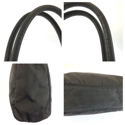 Prada Tessuto Black Silver Nylon Tote Bag — view 7