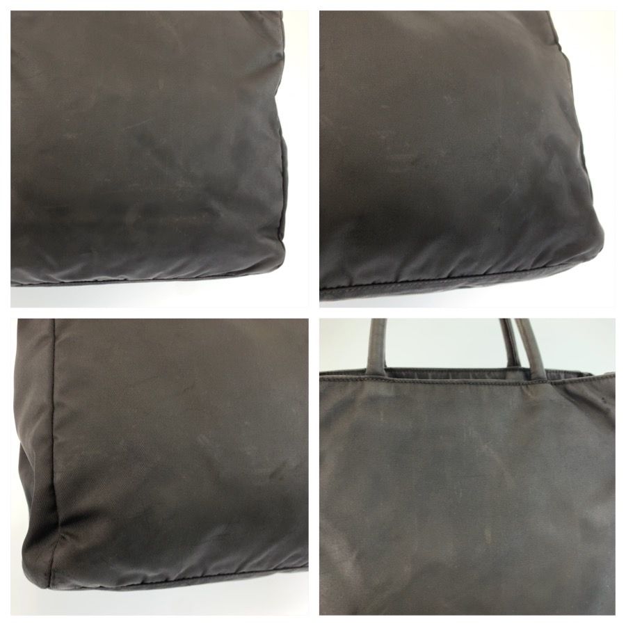 Prada Tessuto Black Silver Nylon Tote Bag — view 6