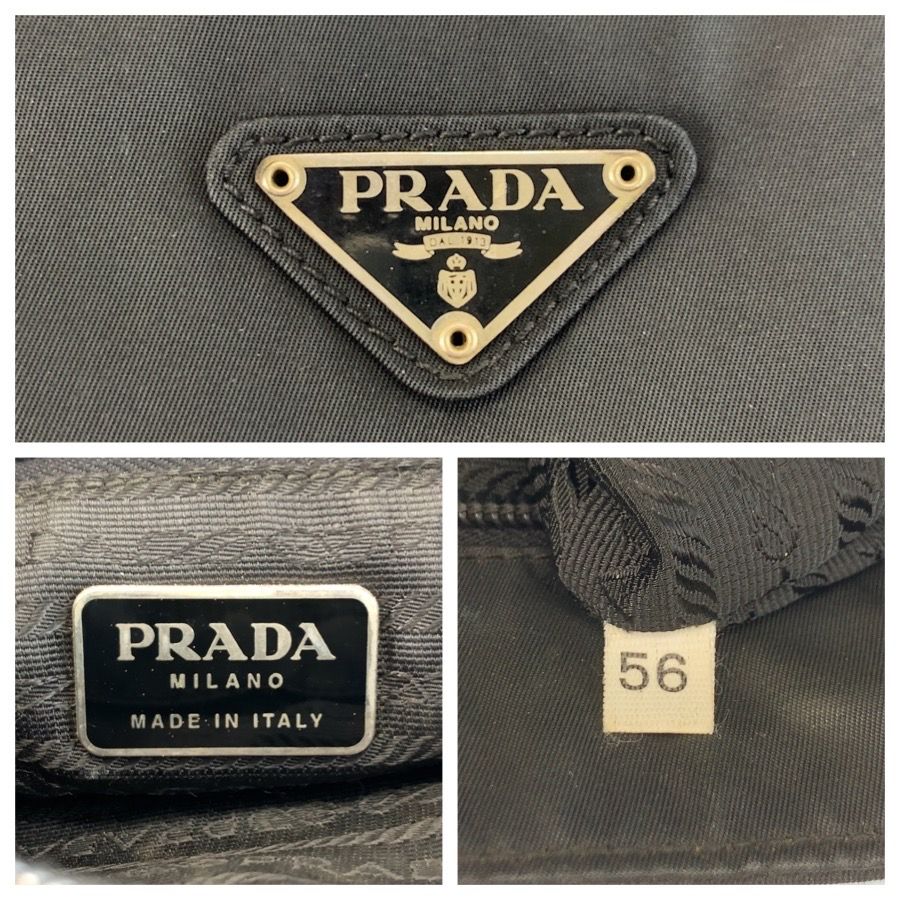 Prada Tessuto Black Silver Nylon Tote Bag — view 3