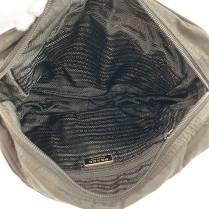 Prada Tessuto Black Silver Nylon Shoulder Bag Pochette — view 8