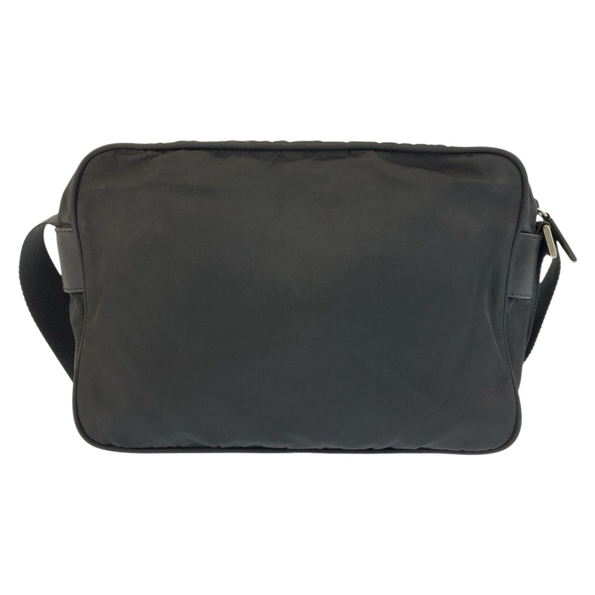 Prada Tessuto Black Silver Nylon Shoulder Bag Pochette — view 2