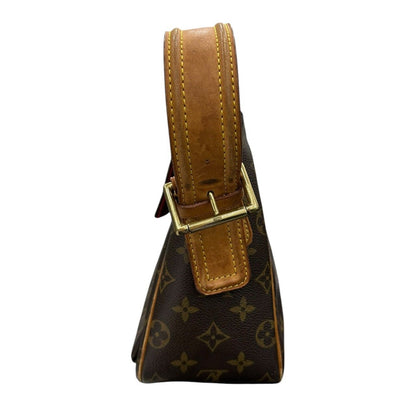 Louis Vuitton Monogram Viva Cite GM Brown Leather Suede Shoulder Bag — view 4