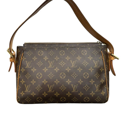 Louis Vuitton Monogram Viva Cite GM Brown Leather Suede Shoulder Bag — view 2