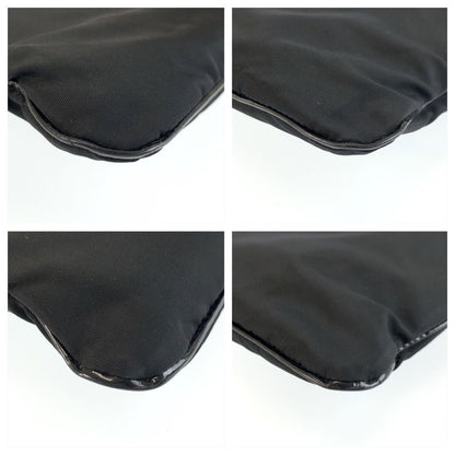 Prada Tessuto Black Silver Nylon Tote Shoulder Bag — view 4