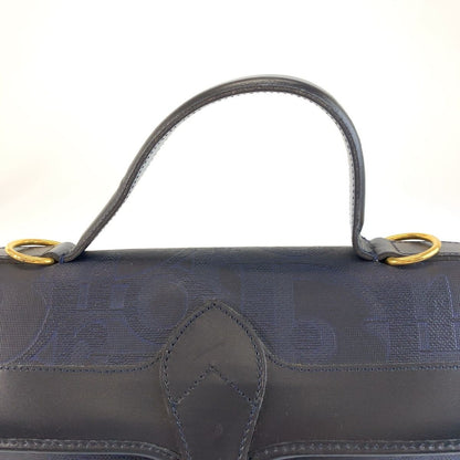 Dior Vintage Trotter Navy Gold Handbag — view 8