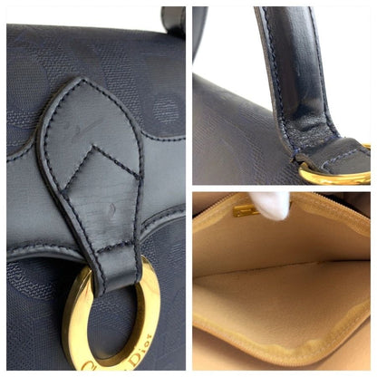 Dior Vintage Trotter Navy Gold Handbag — view 5