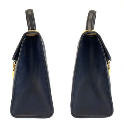 Dior Vintage Trotter Navy Gold Handbag — view 7