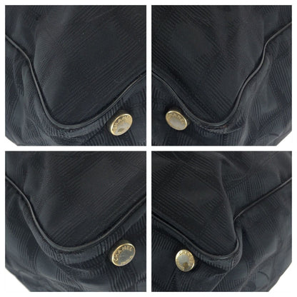 Chanel New Travel Line MM CC Logo Black Gold Nylon Leather Tote Shoulder Bag — view 3