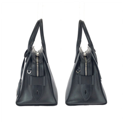 Prada Saffiano Black Silver Leather Tote Bag — view 8