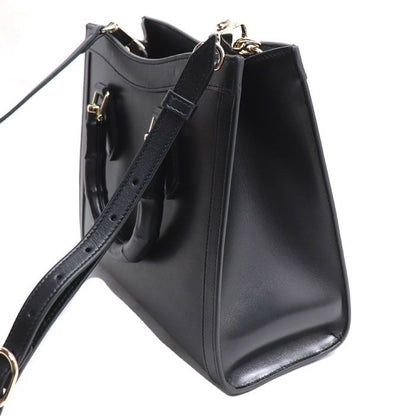 Gucci Diana Medium Bamboo Tote Bag Black — view 2