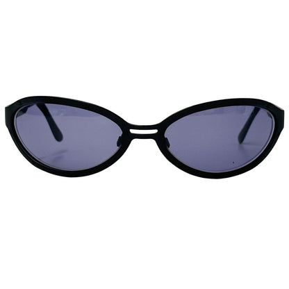 Chanel Sunglasses CC Logo Black Oval Eyewear — view 2