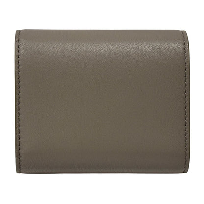 Celine Wallet Triomphe Bifold Leather Gray Gold Mini Small — view 2