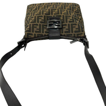 Fendi Vintage Zucca FF Pattern Canvas Leather Shoulder Bag Tote Brown — view 4