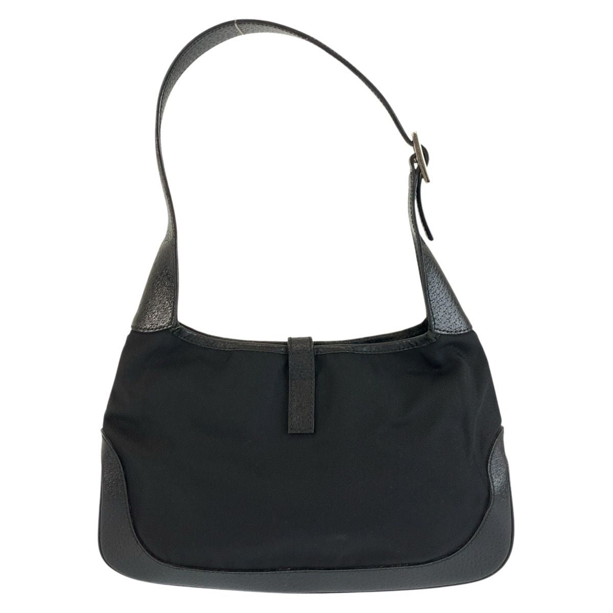 Gucci Jackie Black Silver Nylon Leather Shoulder Bag — view 2