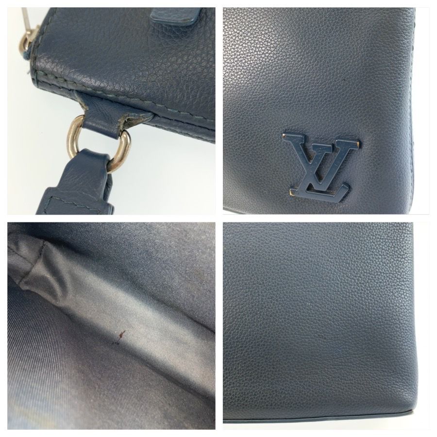 Louis Vuitton LV Aerogram Pochette iPad Blue Silver — view 5