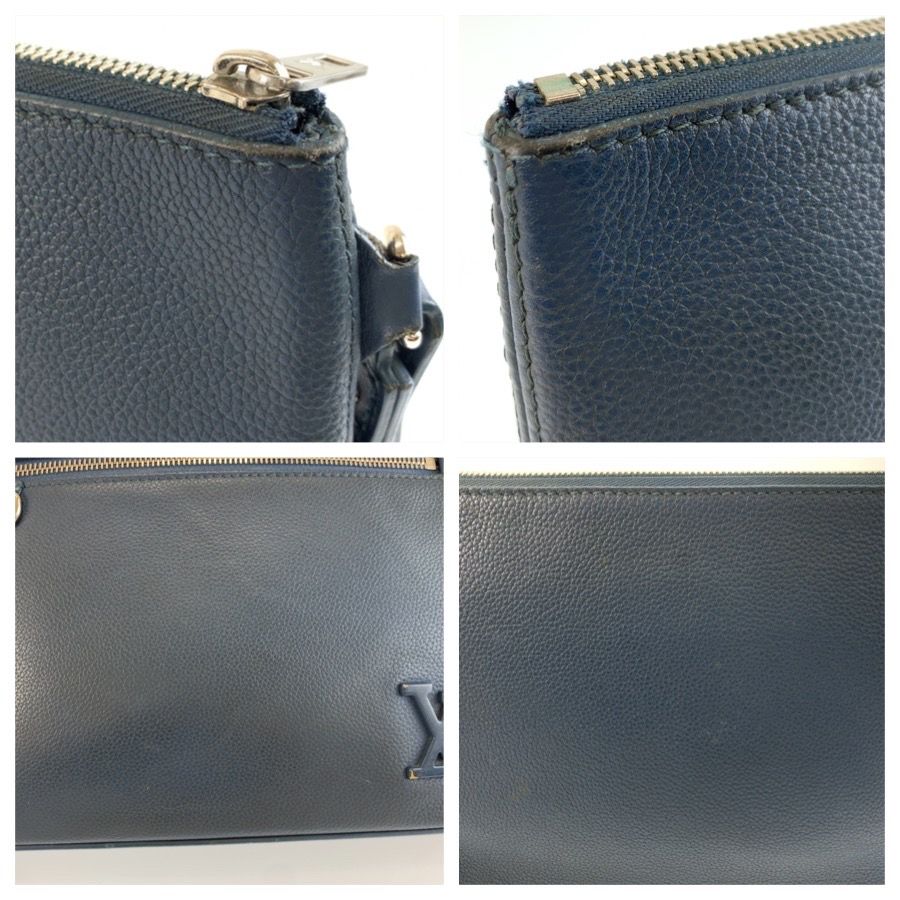 Louis Vuitton LV Aerogram Pochette iPad Blue Silver — view 6