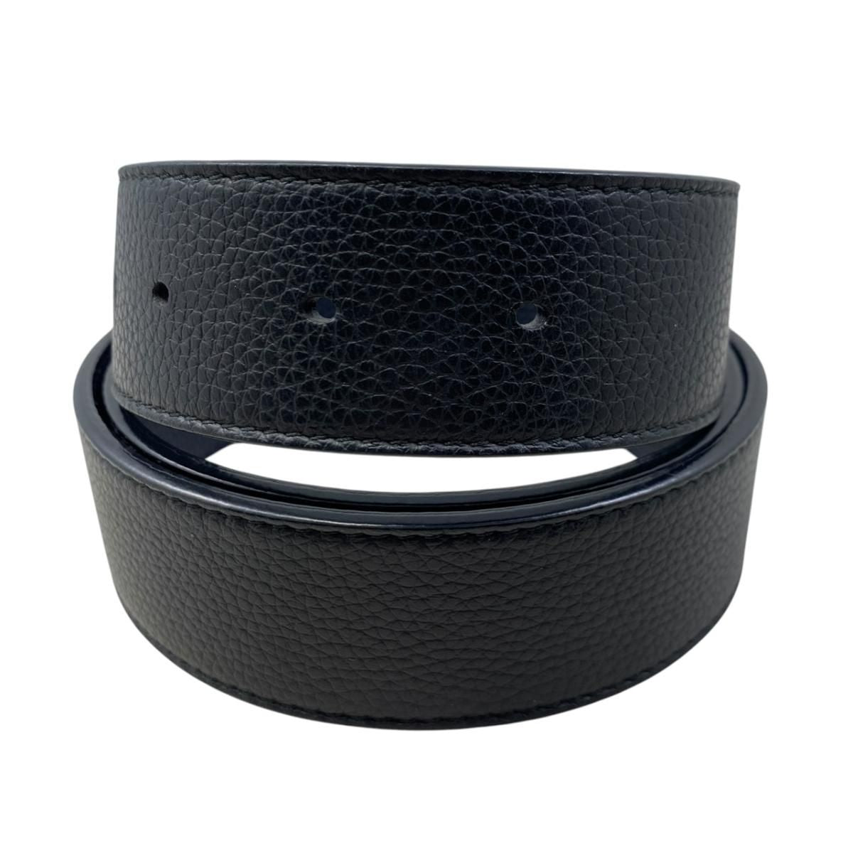 Dior Belt CD Logo Leather Navy Silver — view 2