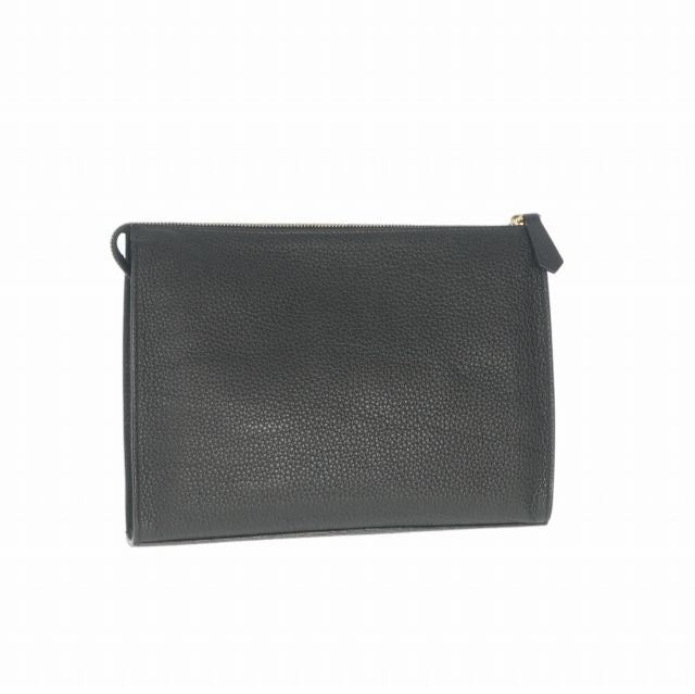 Fendi Monster Star Leather Clutch Black — view 2