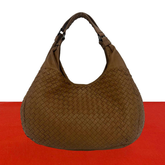 Bottega Veneta Campana Intrecciato Leather Tote Bag Brown