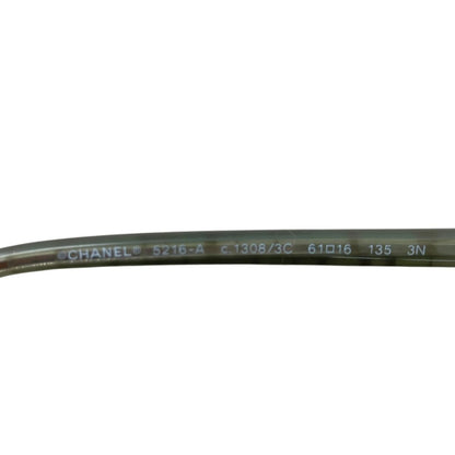 Chanel Sunglasses CC Logo Acetate Green Silver Eyewear — view 7