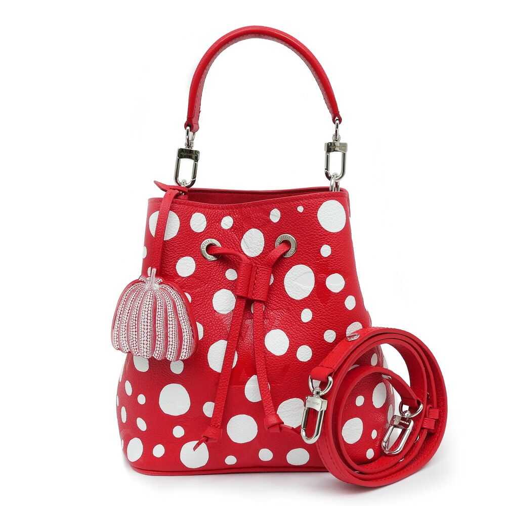 Louis Vuitton Monogram Empreinte Neo Noe BB LV YK Red Yayoi Kusama Hand