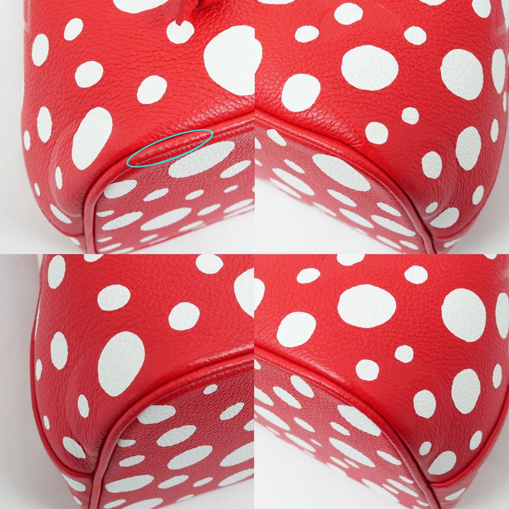 Louis Vuitton Monogram Empreinte Neo Noe BB LV YK Red Yayoi Kusama Hand — view 4