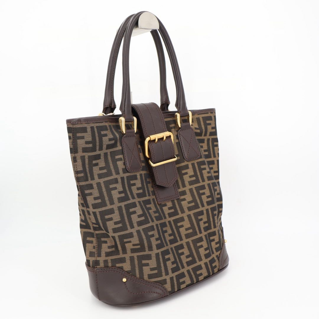Fendi Zucca Pattern Bucket Tote Handbag