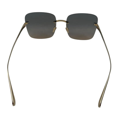 Chanel Sunglasses Rimless Square Titanium Gradient Lens Gold CC Logo Eyewear — view 4