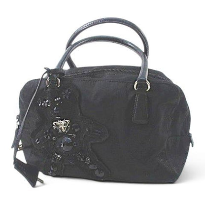 Prada Evening Bear Bijou Handbag Black