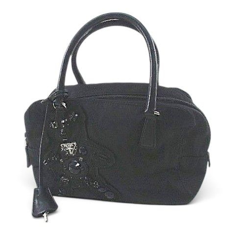 Prada Evening Bear Bijou Handbag Black — view 2