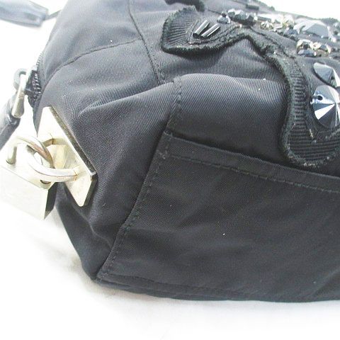 Prada Evening Bear Bijou Handbag Black — view 7