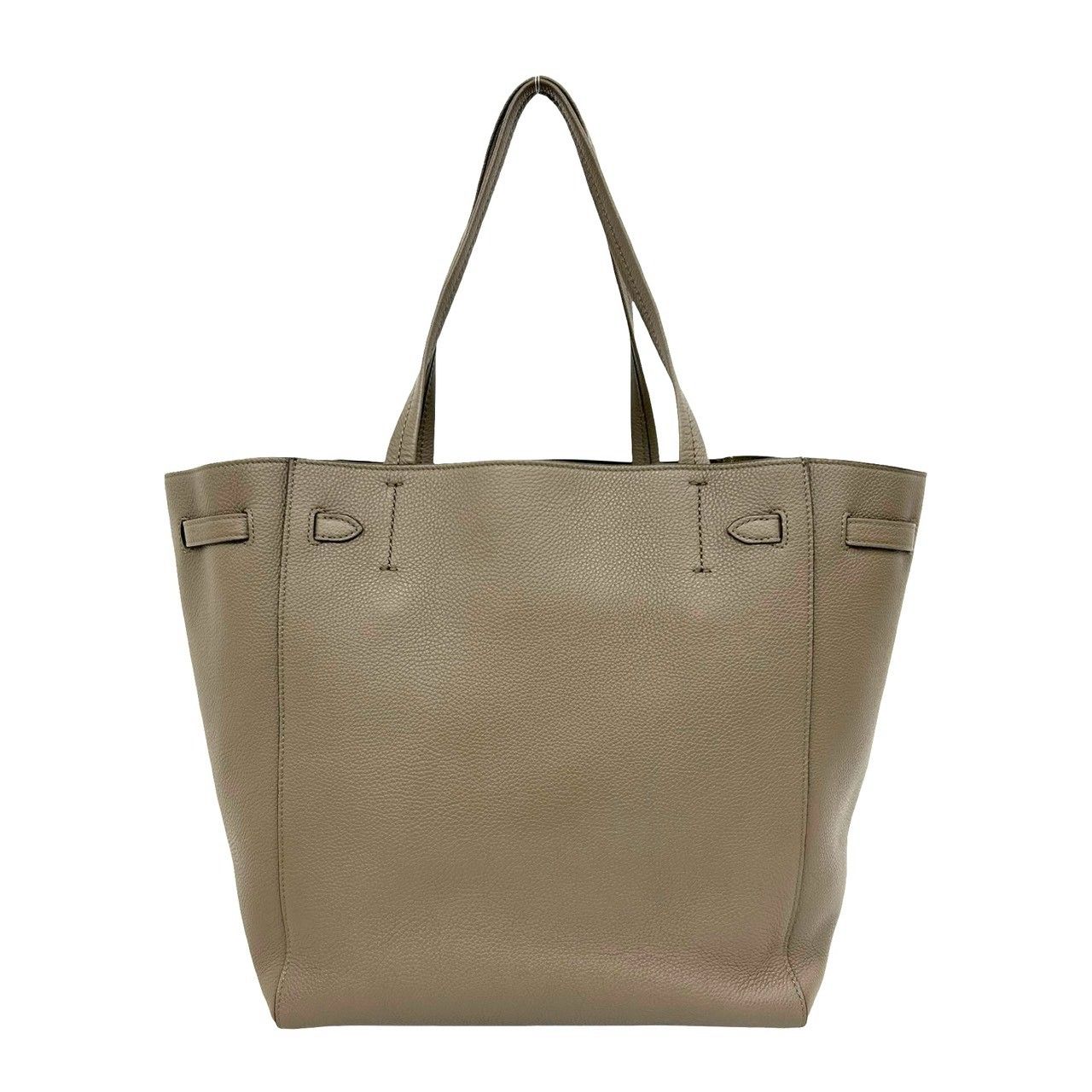Celine Cabas Phantom Small Logo Leather Tote Shoulder Bag Gray — view 3
