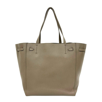Celine Cabas Phantom Small Logo Leather Tote Shoulder Bag Gray — view 3