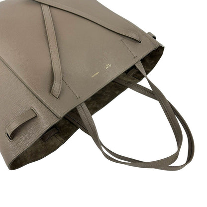 Celine Cabas Phantom Small Logo Leather Tote Shoulder Bag Gray — view 4