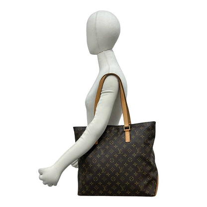 Louis Vuitton Cabas Mezzo Monogram Pattern Leather Tote Shoulder Bag Brown — view 2