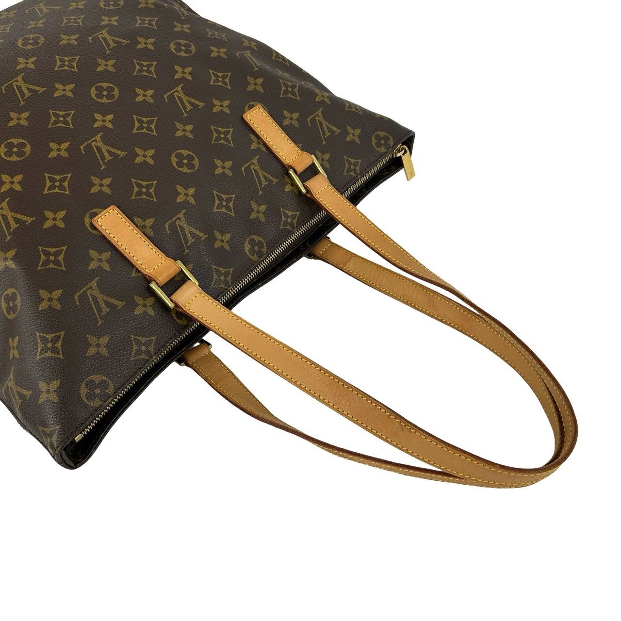 Louis Vuitton Cabas Mezzo Monogram Pattern Leather Tote Shoulder Bag Brown — view 4