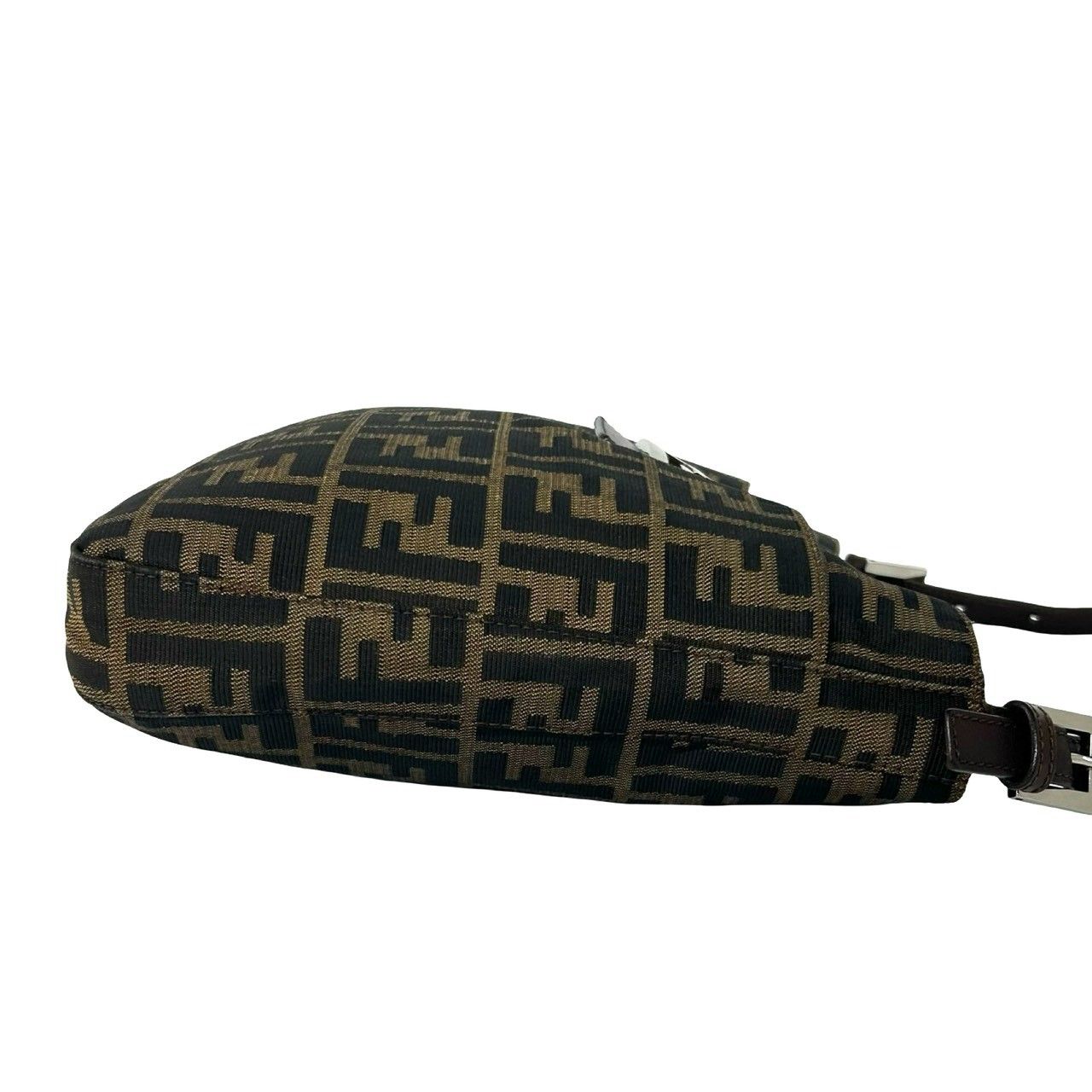 Fendi Vintage Zucca FF Pattern Canvas Leather Shoulder Bag Brown — view 6