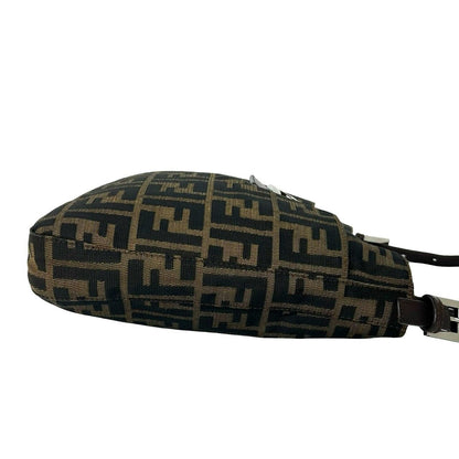 Fendi Vintage Zucca FF Pattern Canvas Leather Shoulder Bag Brown — view 6