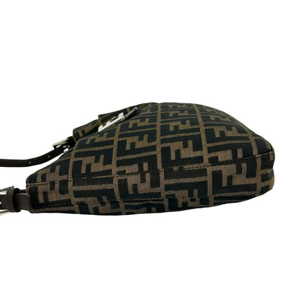 Fendi Vintage Zucca FF Pattern Canvas Leather Shoulder Bag Brown — view 5