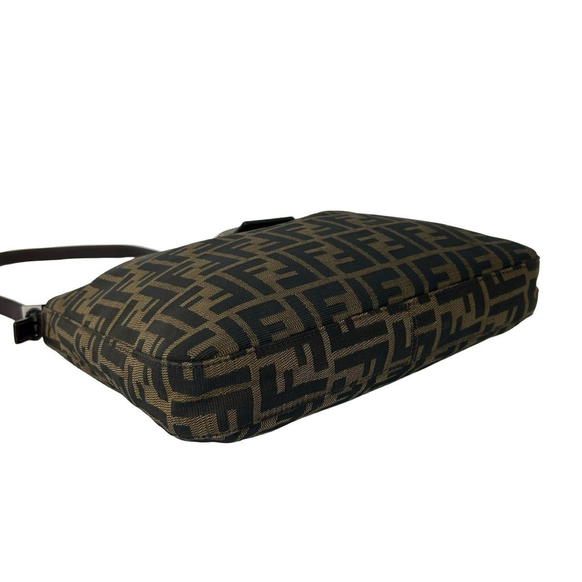 Fendi Vintage Zucca FF Pattern Canvas Leather Shoulder Bag Brown — view 7