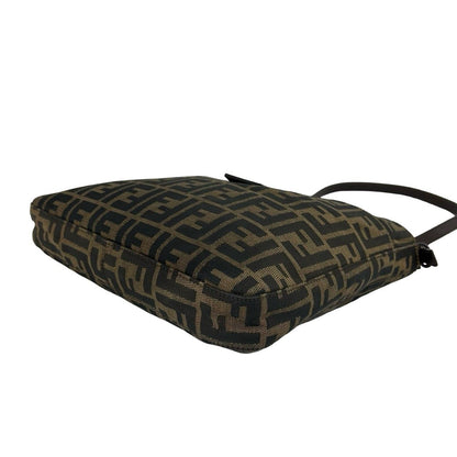 Fendi Vintage Zucca FF Pattern Canvas Leather Shoulder Bag Brown — view 8
