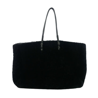 Balenciaga Paper Tote Bag Shearling Leather Black — view 2