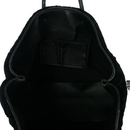 Balenciaga Paper Tote Bag Shearling Leather Black — view 6