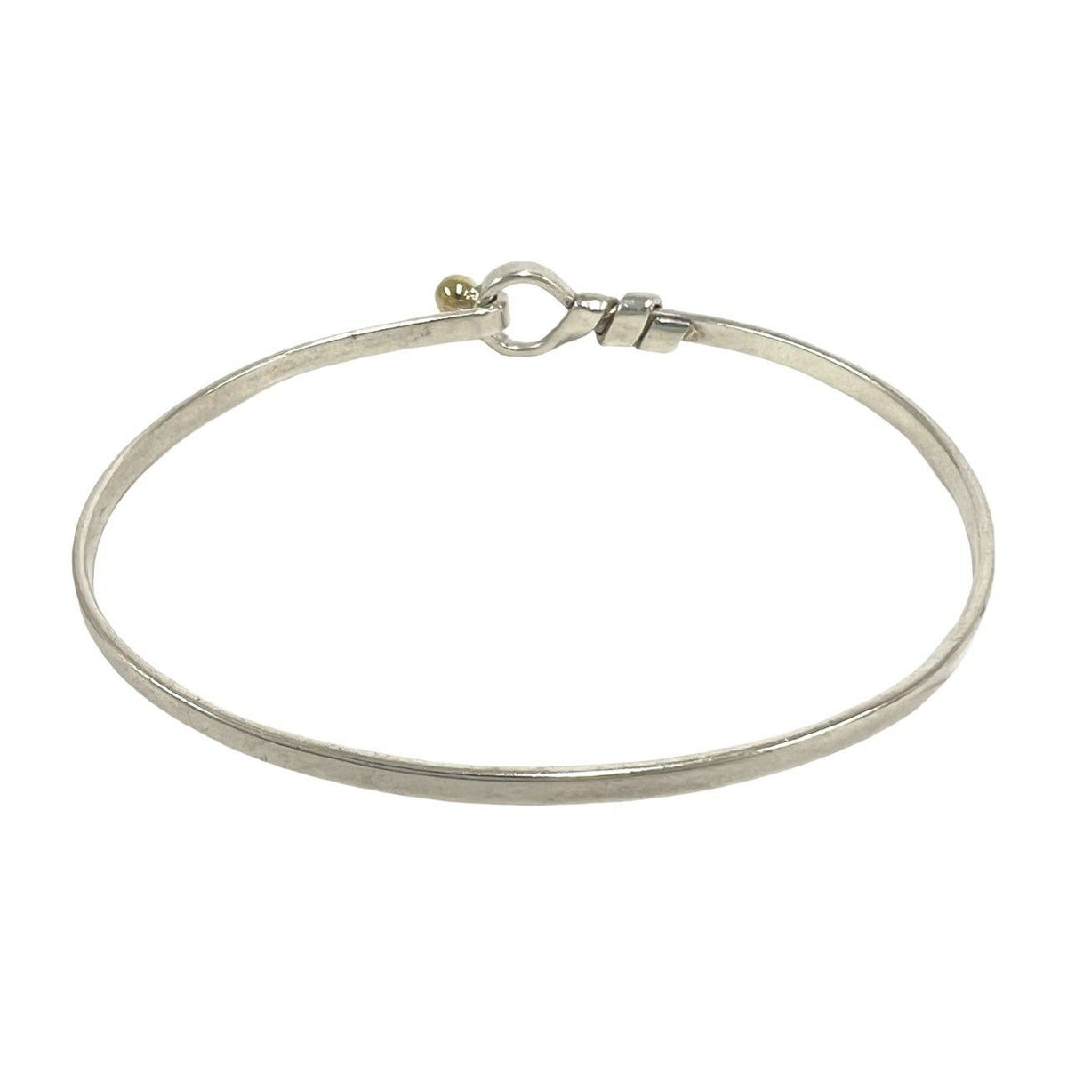 Tiffany & Co Vintage Hook Eye Bangle Silver Gold Bracelet — view 6