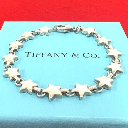 Tiffany & Co Vintage Puff Star Bracelet 925 Sterling Silver