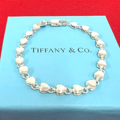 Tiffany & Co Vintage Puff Heart Bracelet 925 Sterling Silver