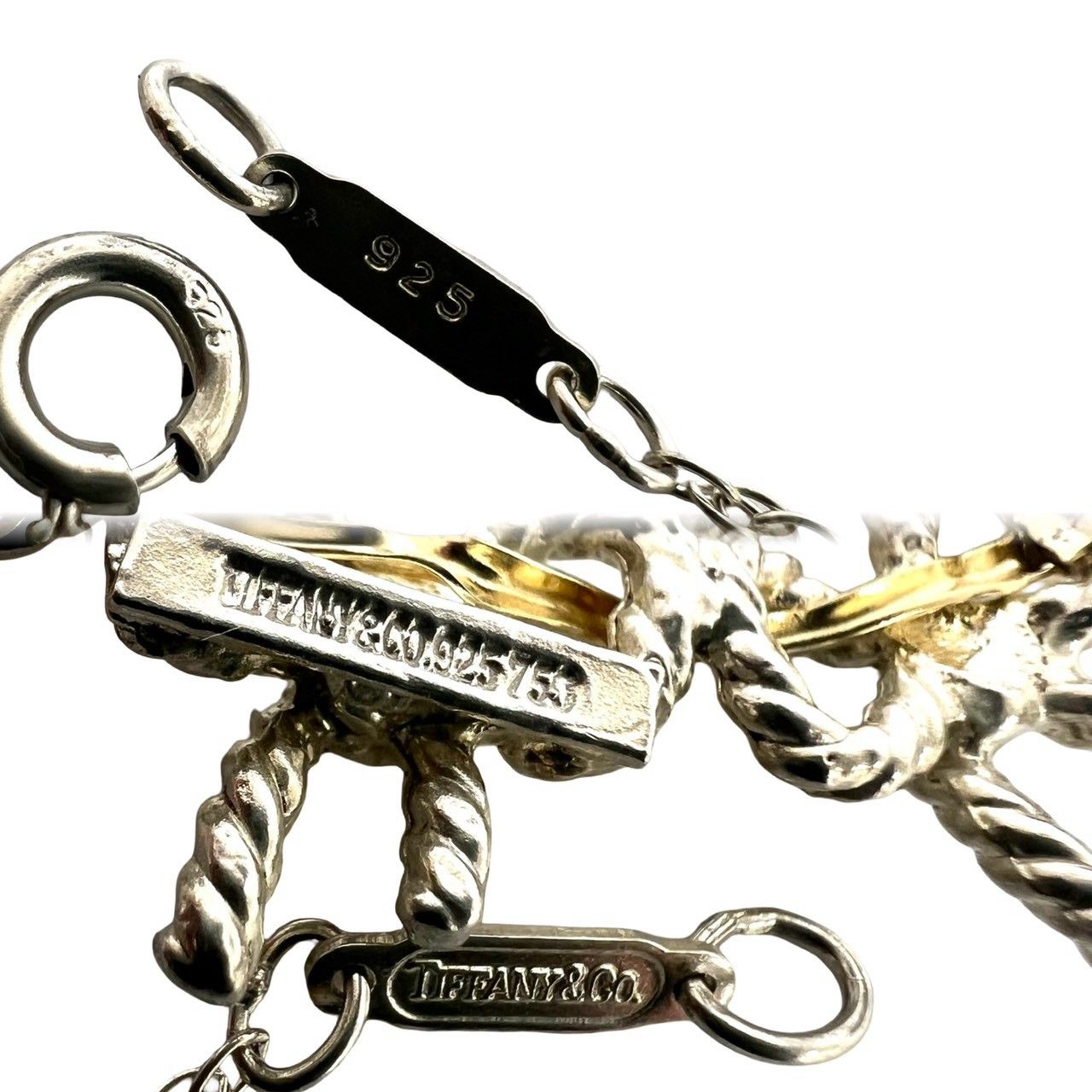 Tiffany & Co Vintage Triple Ribbon Necklace Silver — view 3