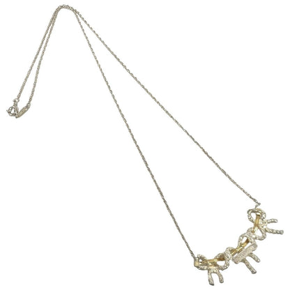 Tiffany & Co Vintage Triple Ribbon Necklace Silver — view 6