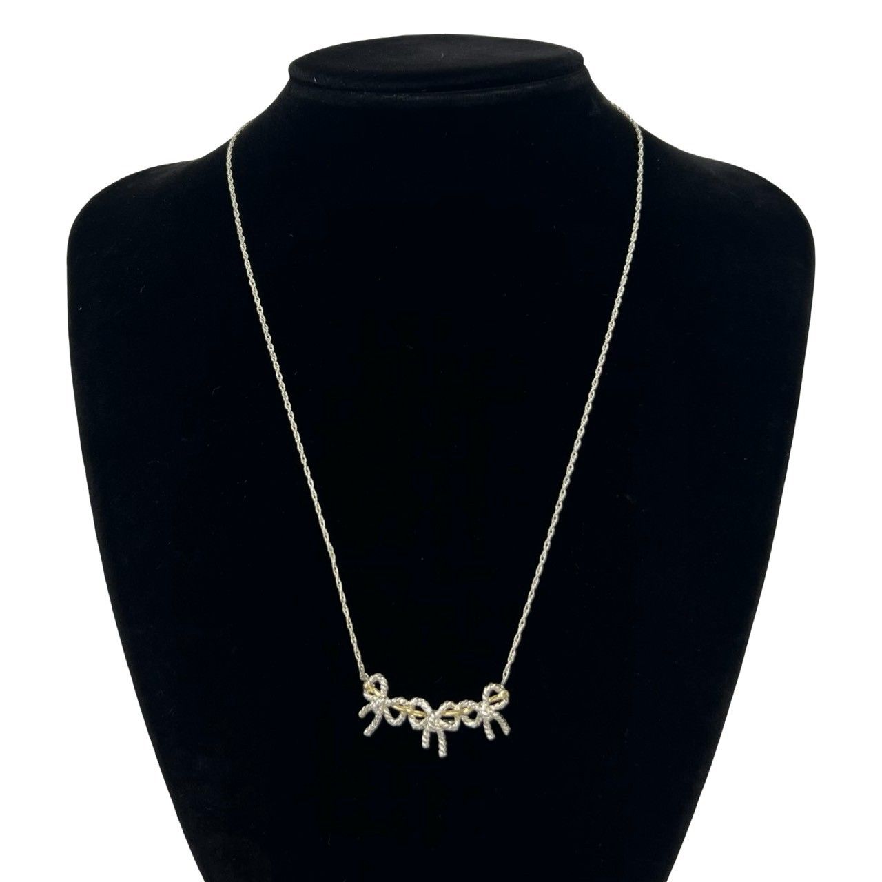 Tiffany & Co Vintage Triple Ribbon Necklace Silver — view 2
